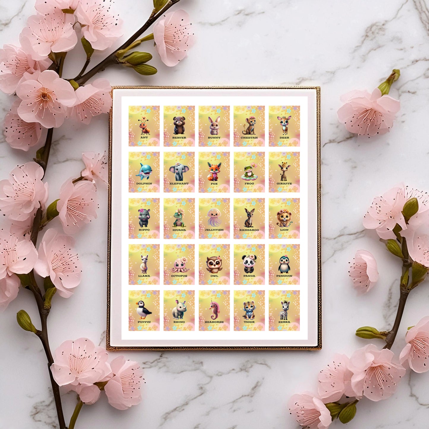 Miniature Memory Match Card Game - Kawaii Animals